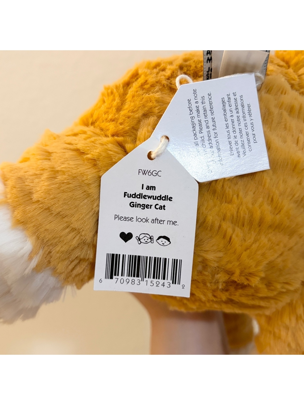 Jellycat Fuddlewuddle Ginger Cat - BNWT - Picture 6 of 9